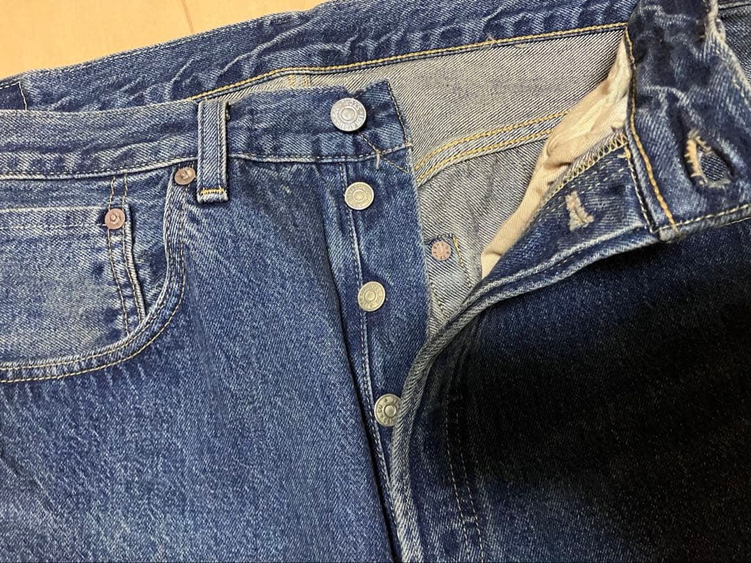 お*ん様 リーバイス 501xx 1955年 復刻 ダメージ加工lジーンズ 赤耳