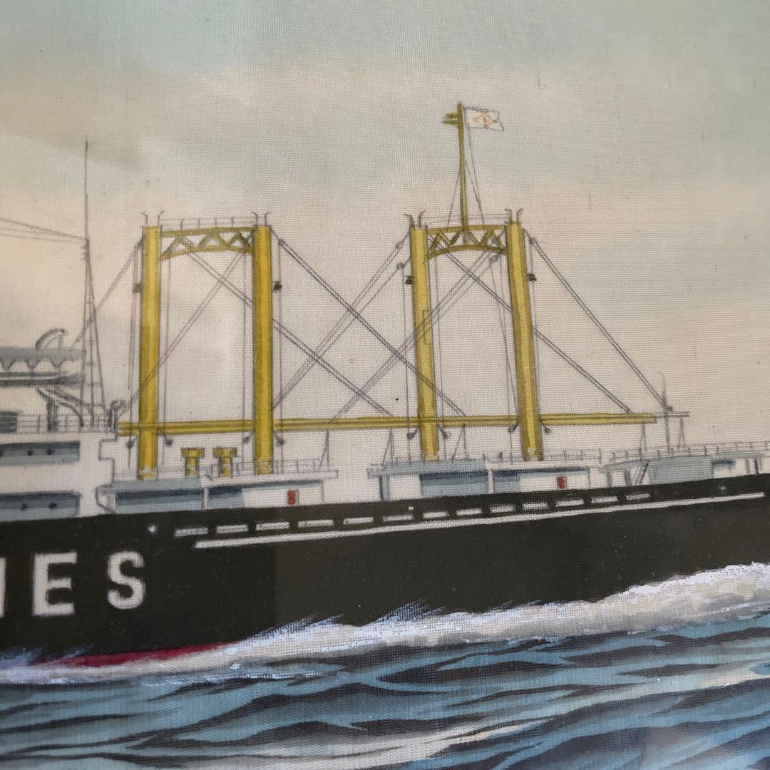 幹島丸の絵　額はくたびれていて　　1965. 11. 5 絵のみの発送です