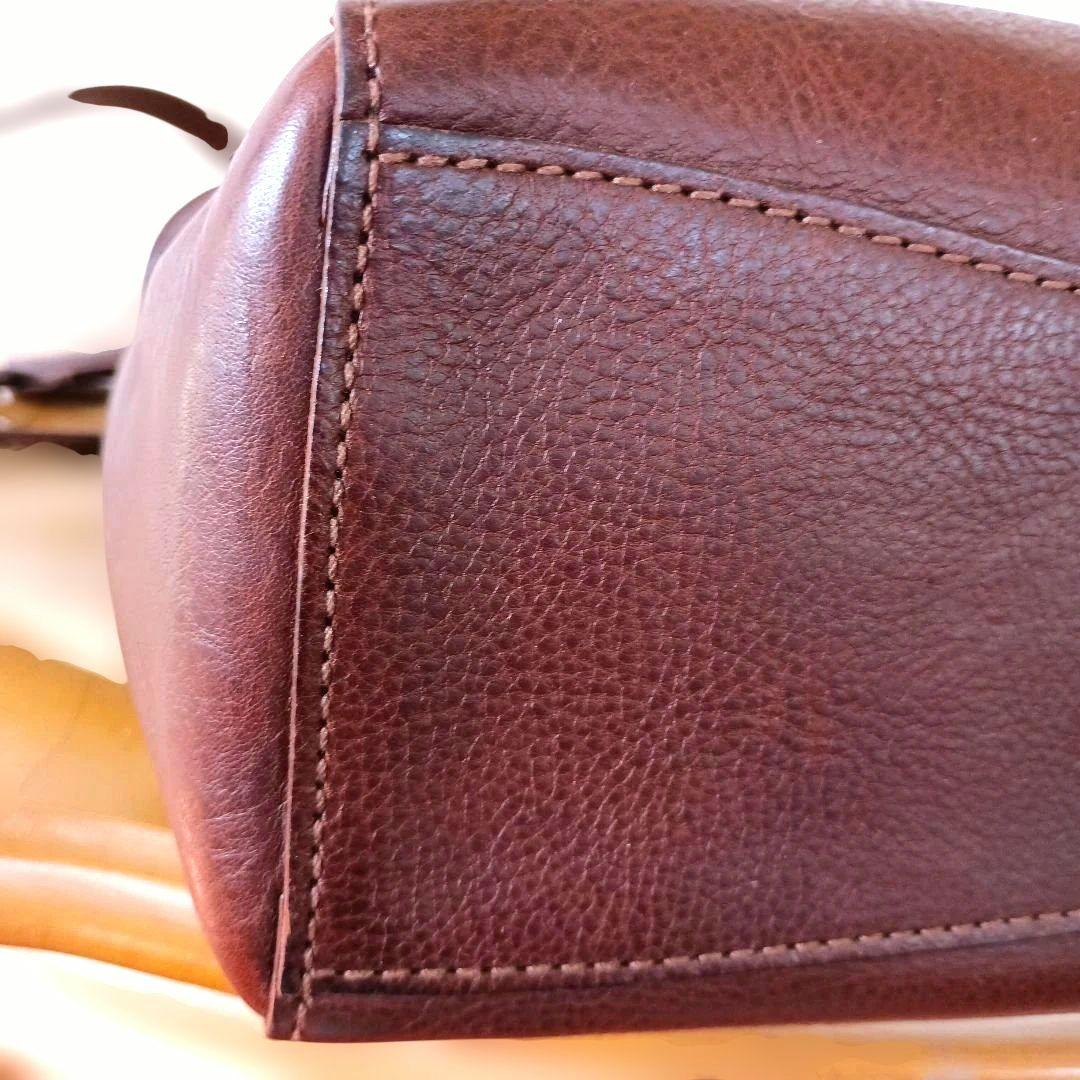 genten ロック付き 2way ショルダーバッグ　ハンドバッグ