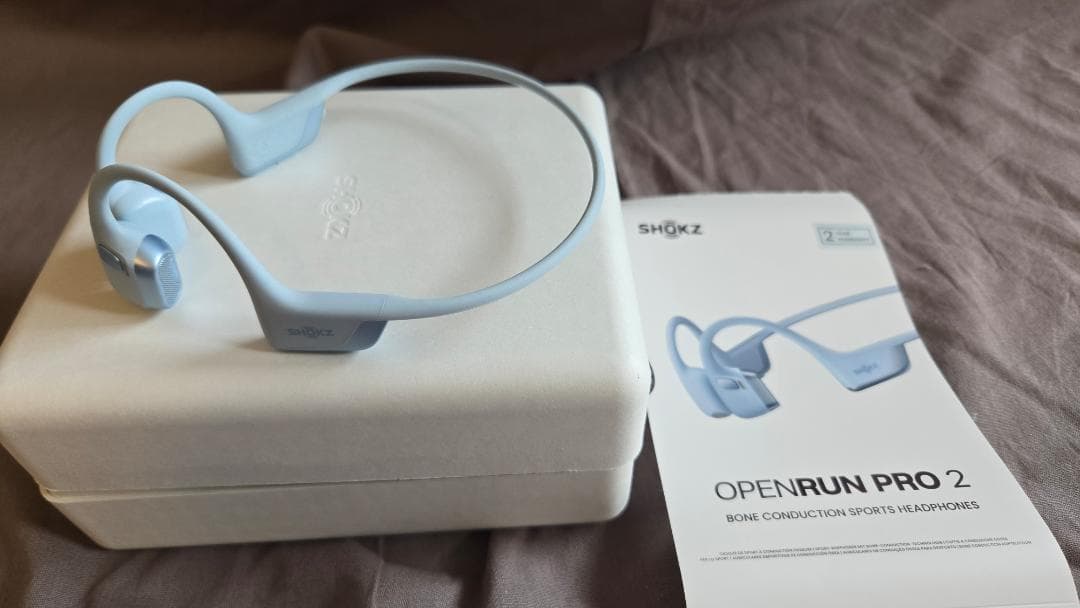 試用のみ「Shokz OpenRun Pro 2」 ブルー/骨伝導イヤホン