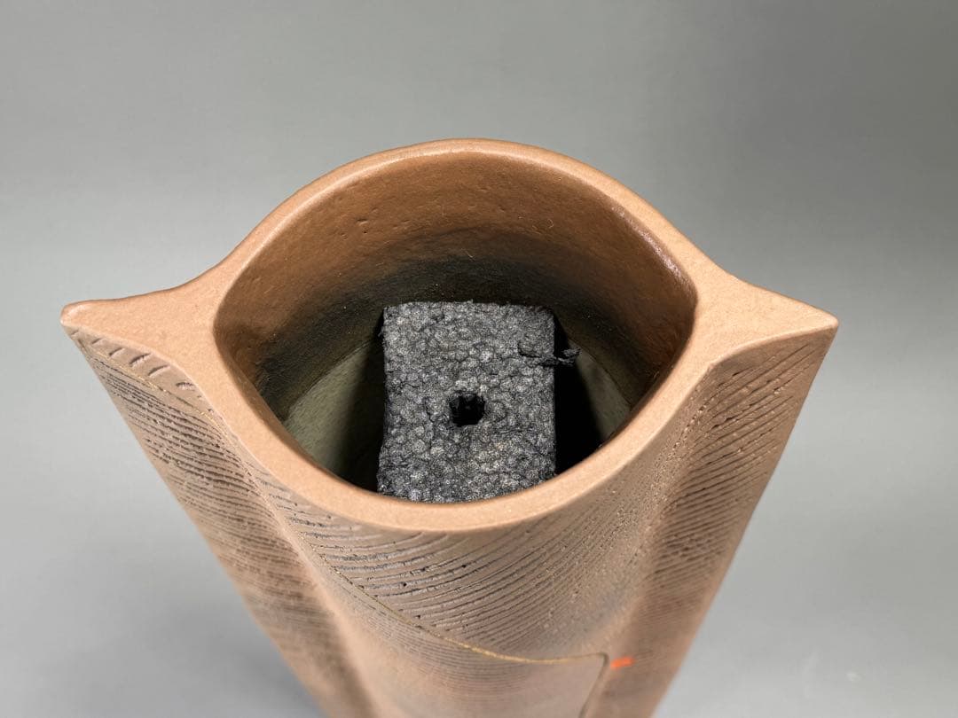 池坊　いけばな　古流　龍生派　小林正明　陶花器　華道具　花瓶　高さ55.5cm