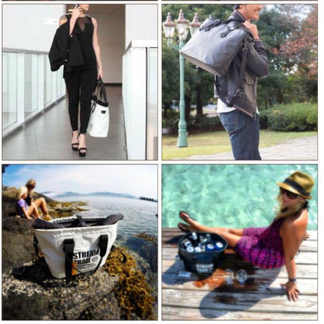 ブラック　クールなトートバッグ　ビジネス/タウンユース