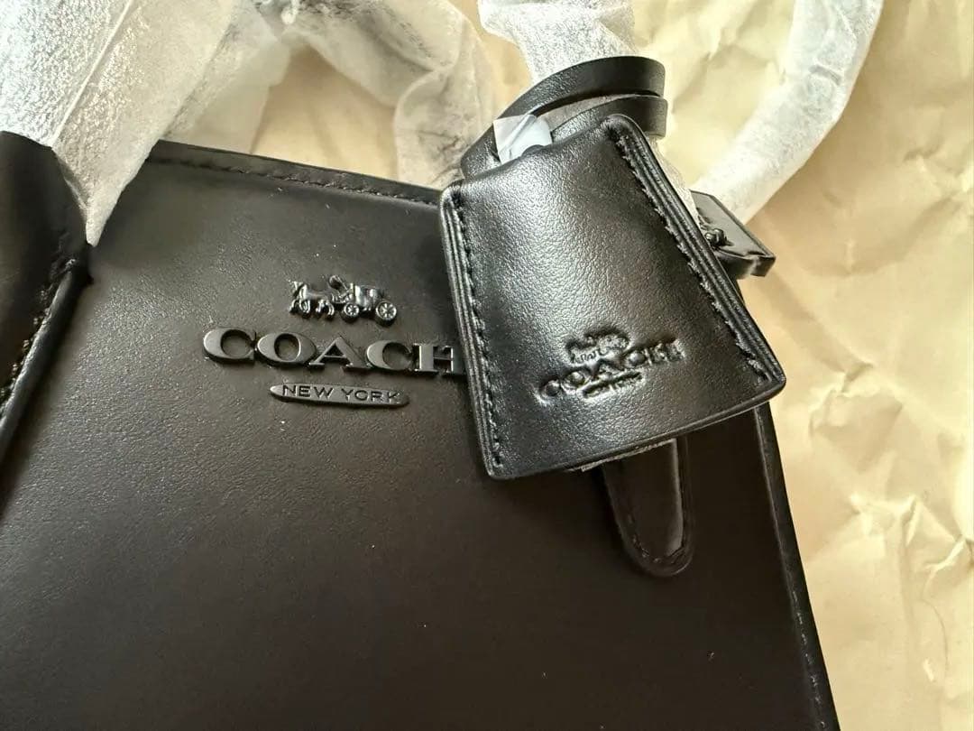 COACH BRAND STREET RING ブラック ショルダーバッグ
