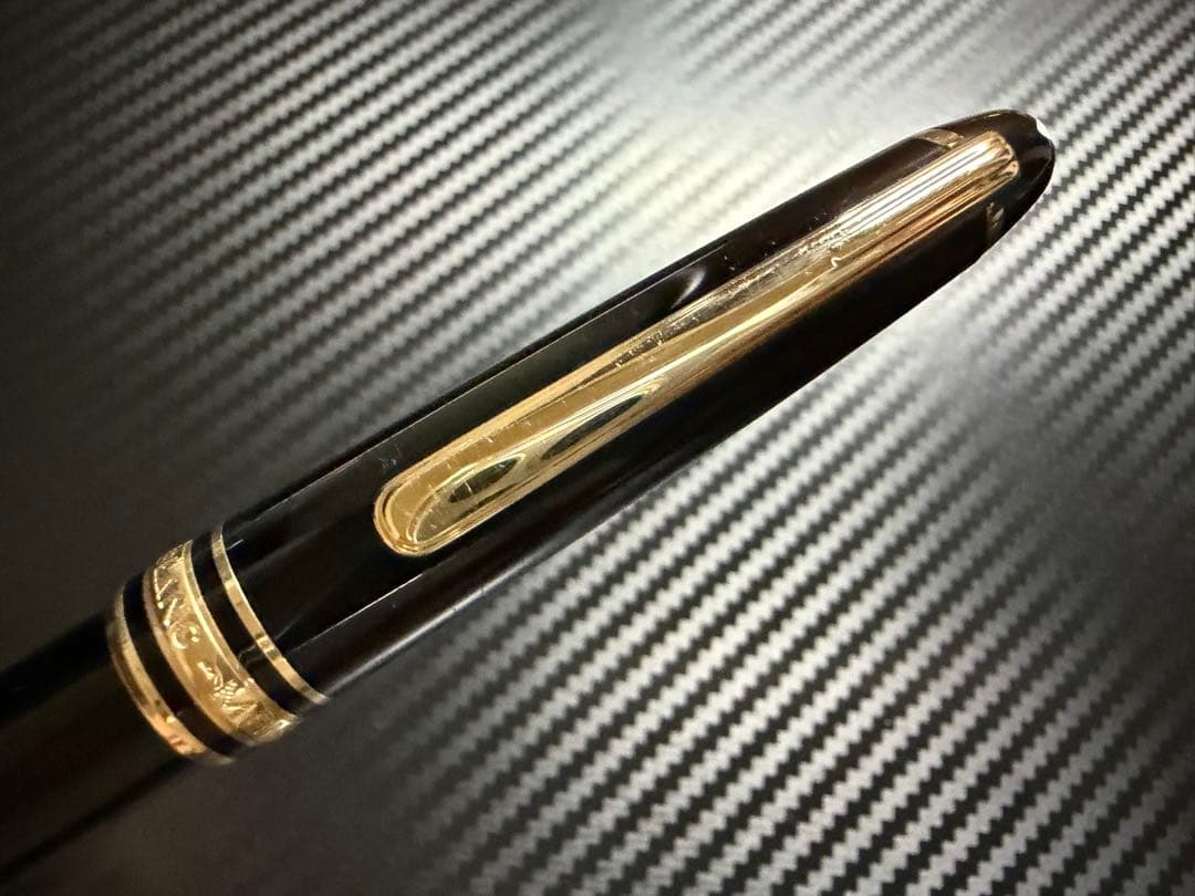 美品 モンブラン マイスターシュテュック 144 万年筆 ブラック 全金 F