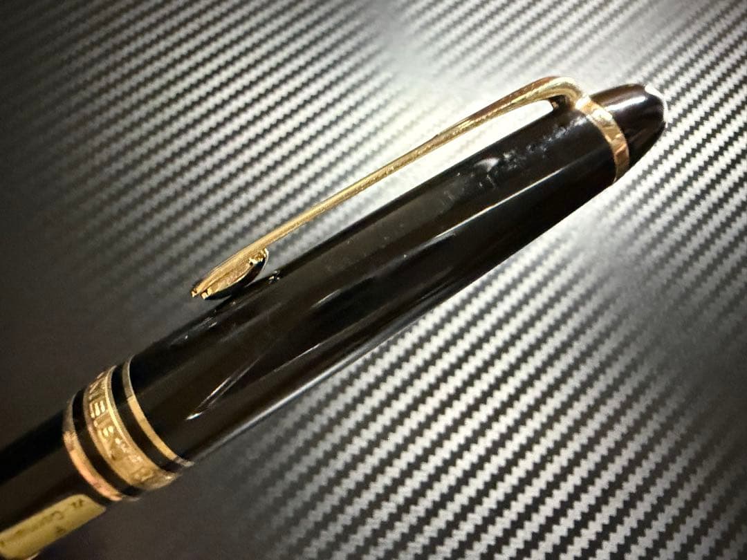 美品 モンブラン マイスターシュテュック 144 万年筆 ブラック 全金 F