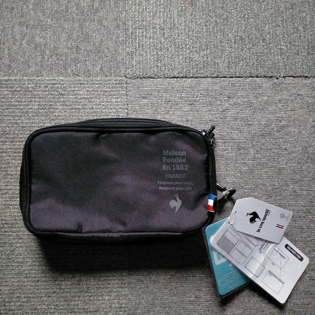 【新品未使用】ルコック スポルティフ ゴルフ ゴルフポーチ 白黒 2点セット