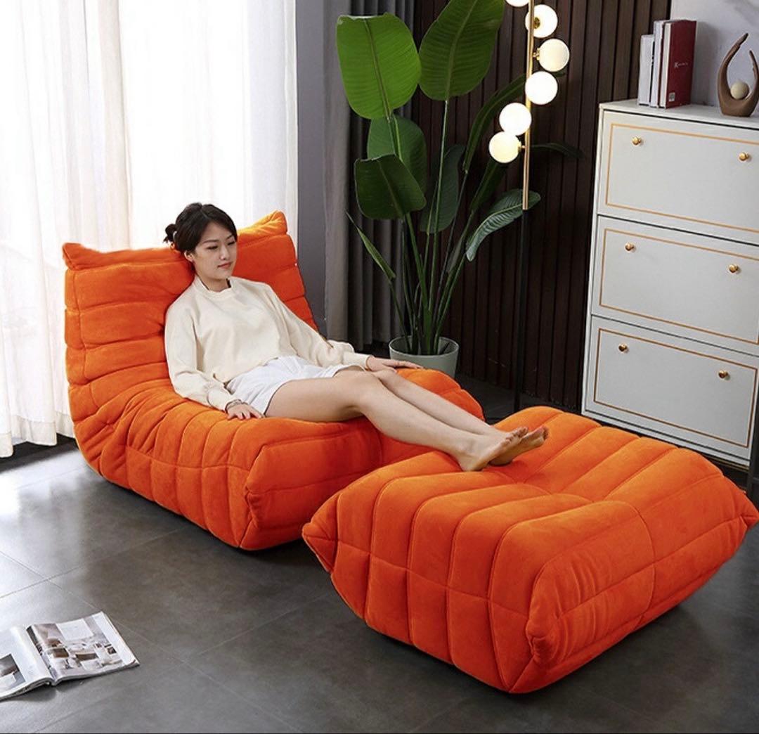 【美品・送料無料】トーゴ togo 一人掛けソファ オットマンセット販売