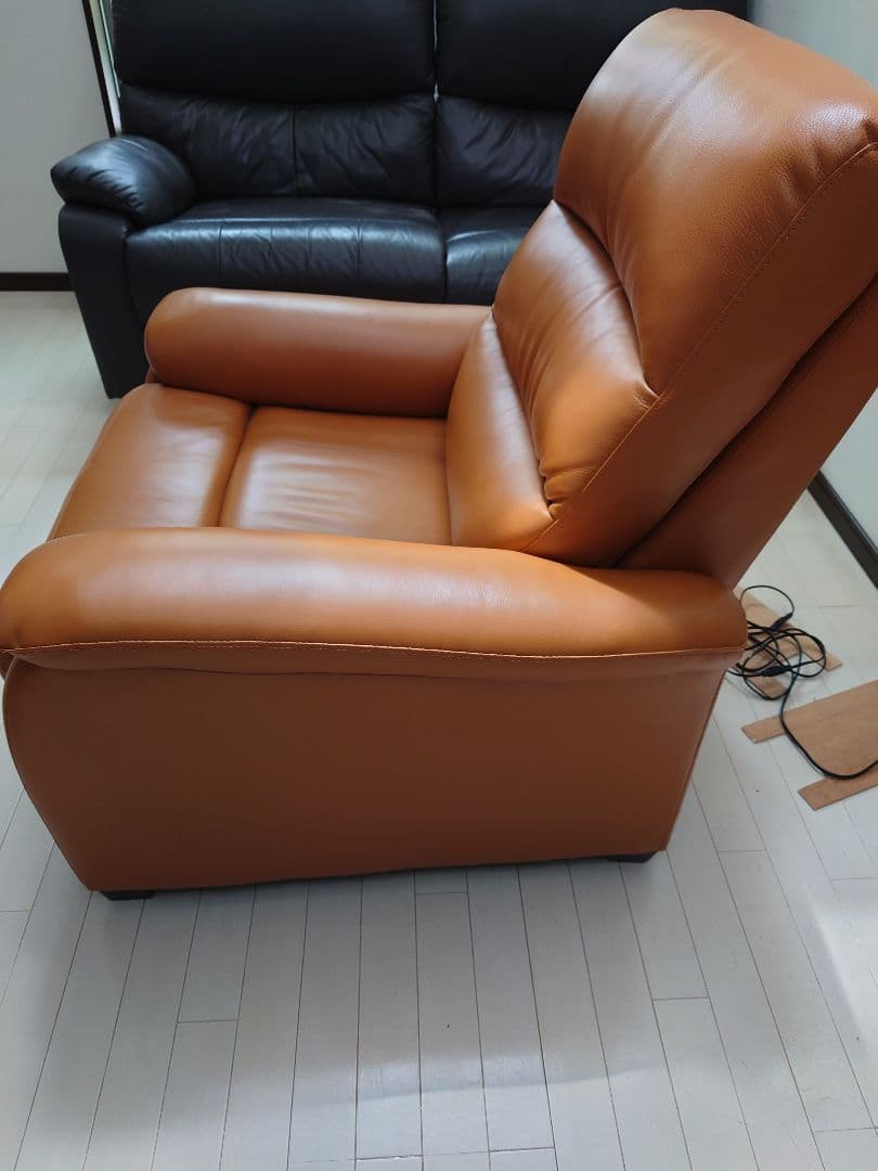 とらねこ ニトリレザー電動リクライニングソファ