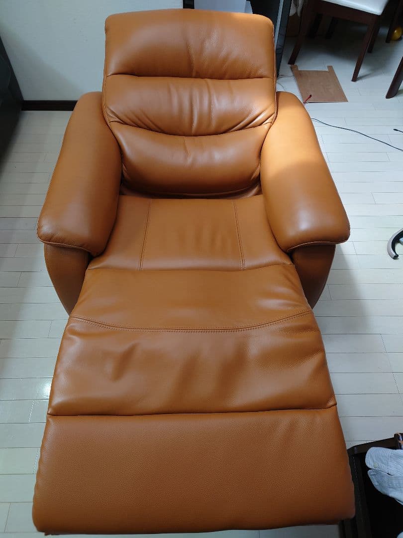 とらねこ ニトリレザー電動リクライニングソファ