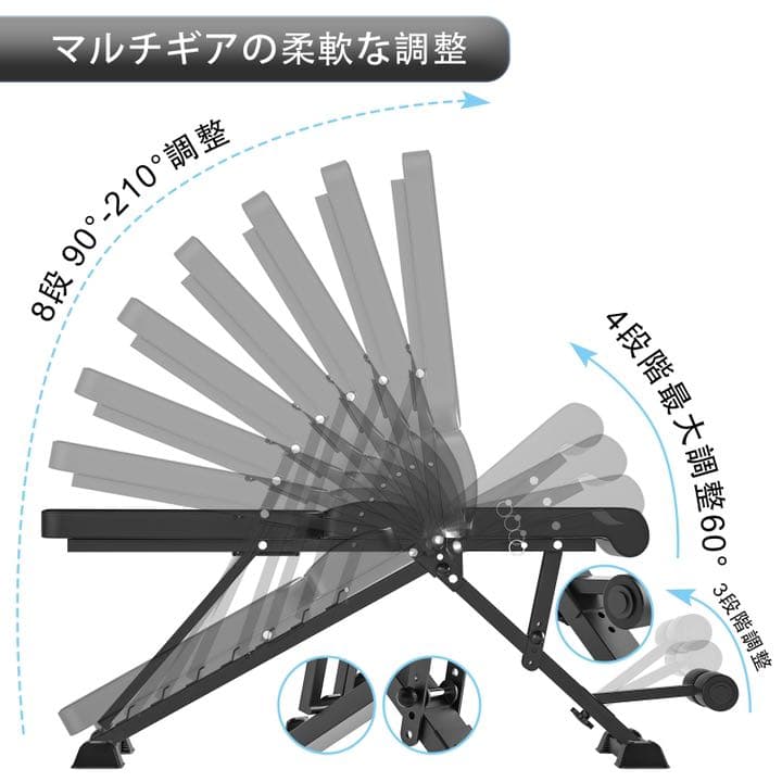 トレーニングベンチ フラットインクラインベンチ 折りたたみ式