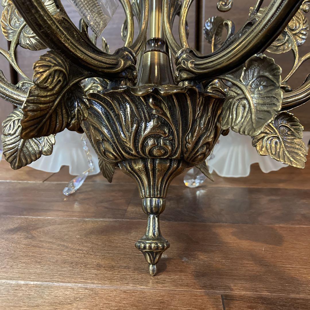 美品✨️ IDC大塚家具 真鍮製 6灯シャンデリア 豪華でクラシックなデザイン