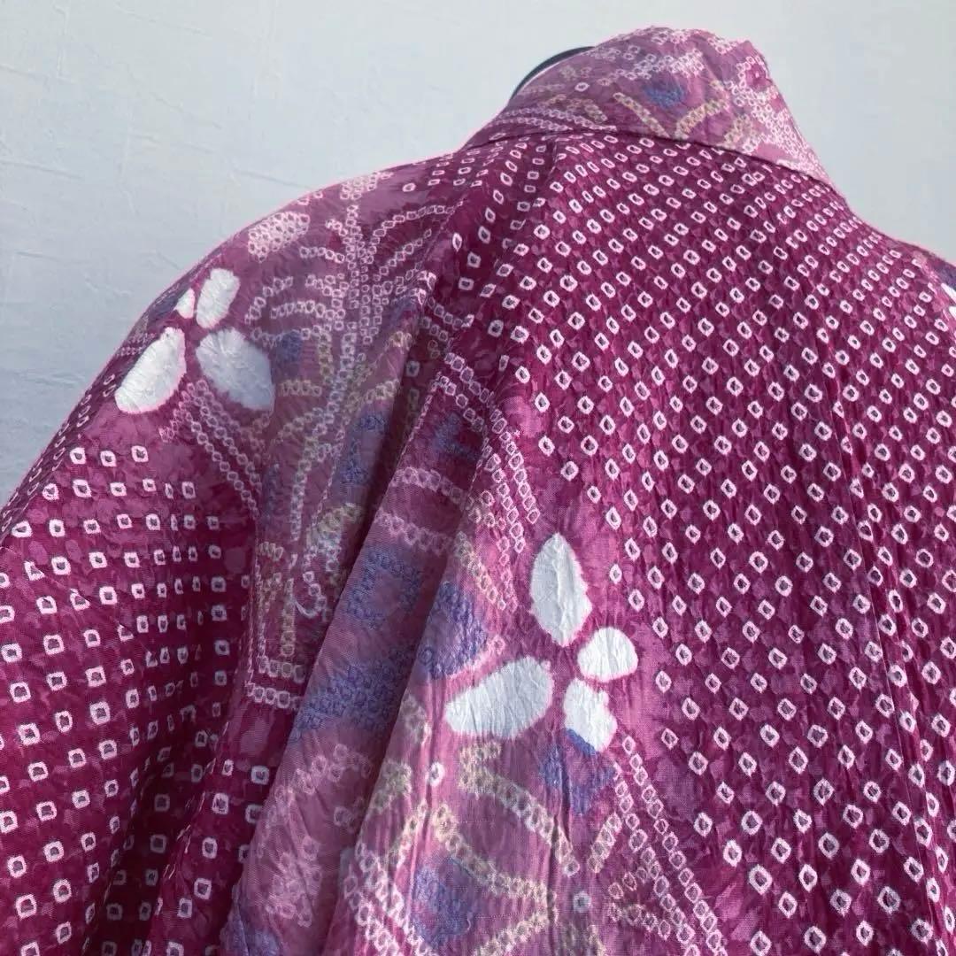 *nuko* 有松絞り浴衣・有松鳴海絞り浴衣　手縫い　蝶々　No.8-80