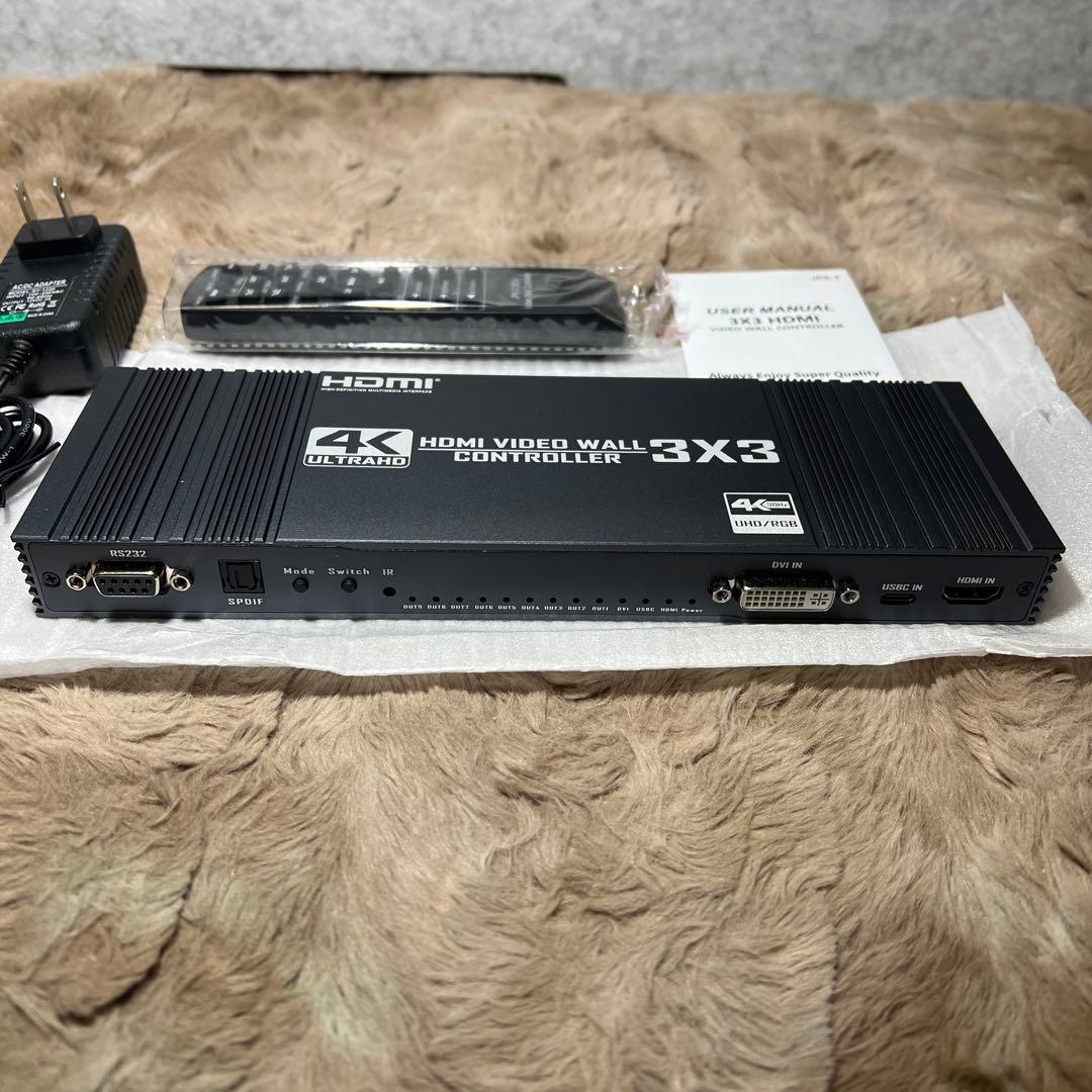 3x3 HDMI ビデオウォールコントローラー