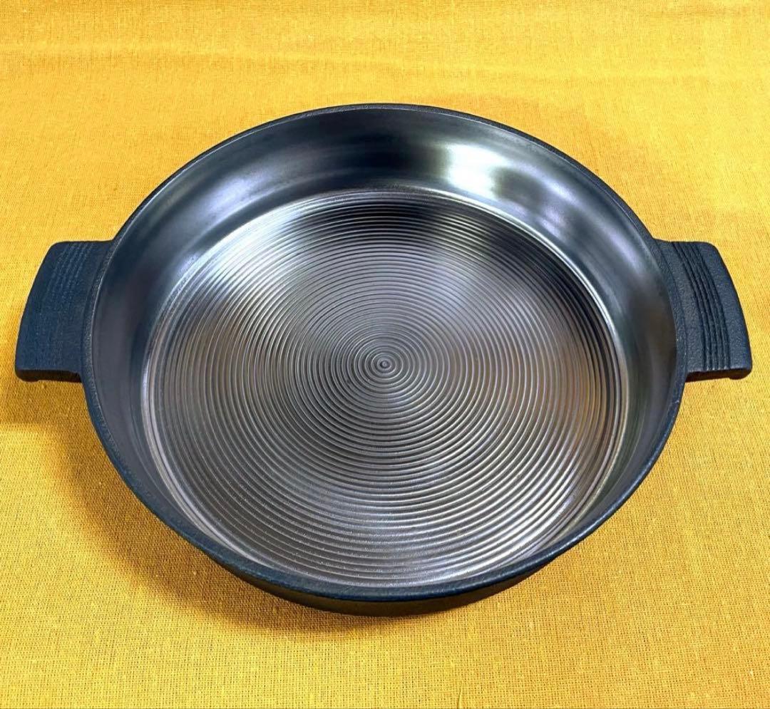 早い者勝ち‼️久慈山王堂 砂鉄鍋 すき焼き鍋 内径26.5c 南部鉄器 鉄鍋 鋳鉄