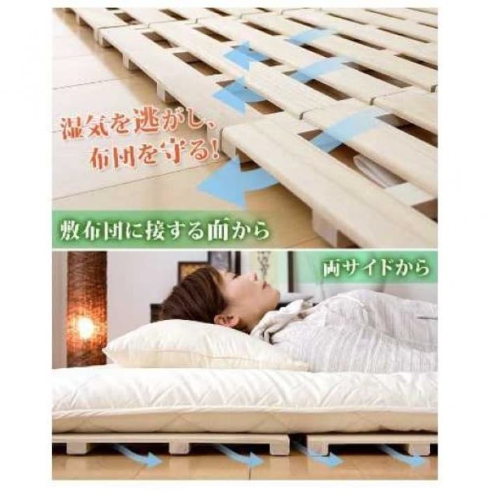 激安☆お布団下の通気対策にバッチリ！！シングル用すのこベッド！】