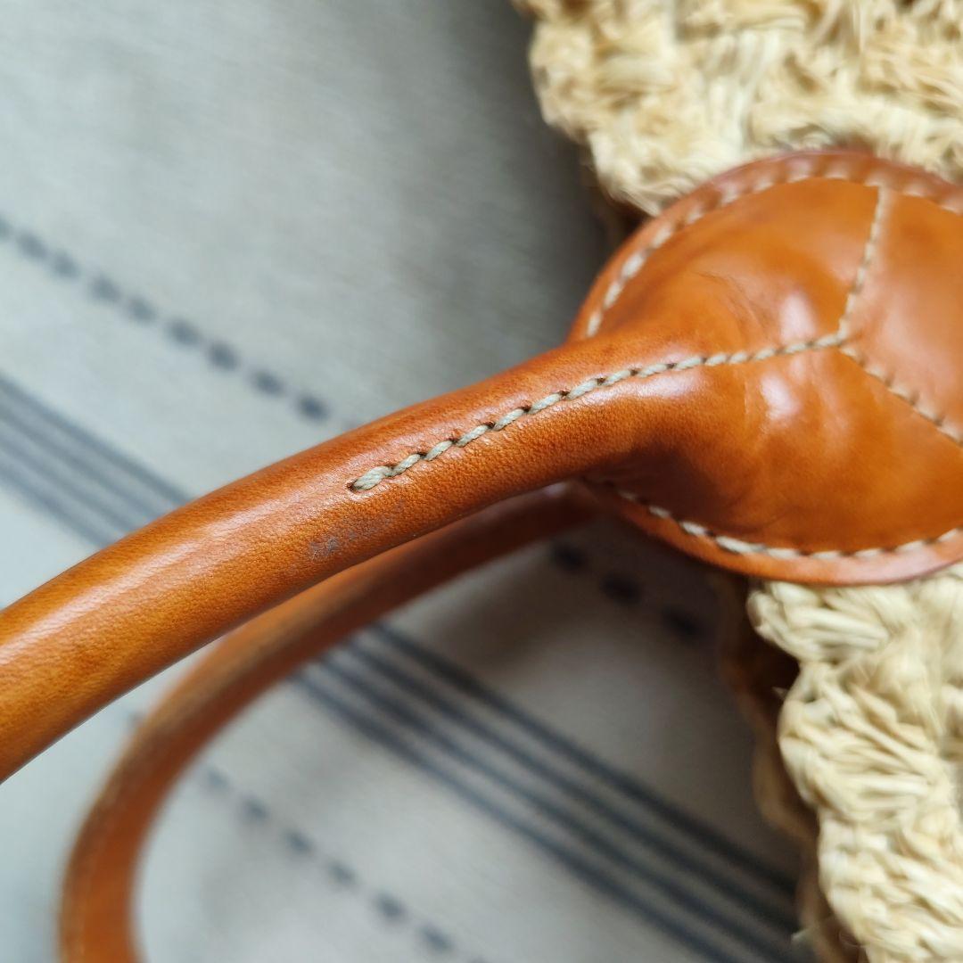 genten ゲンテン　カゴバッグ 2way ショルダーバッグ　レザー