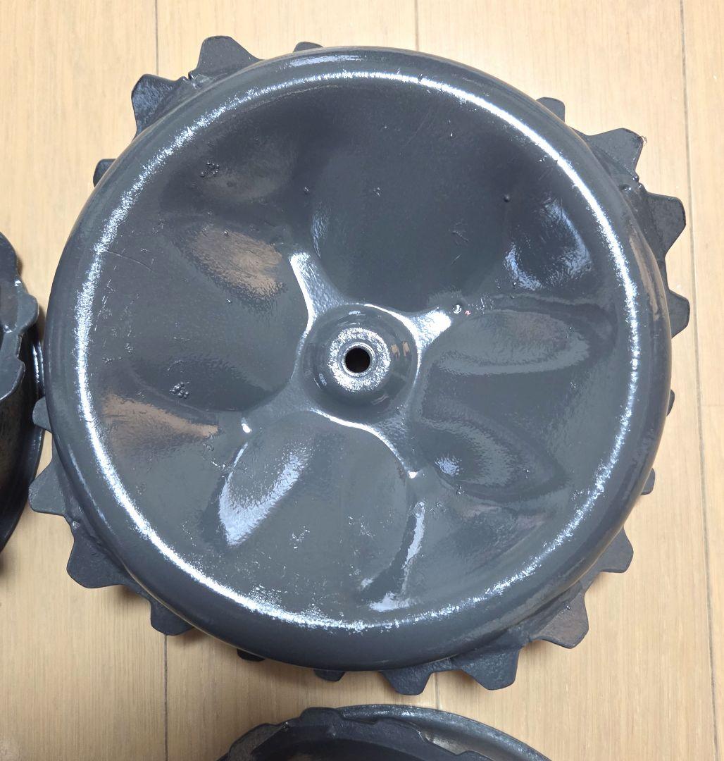 送料込み❗スパイダーモアーSP850スパイクタイヤ4個セット、農機具、草刈機