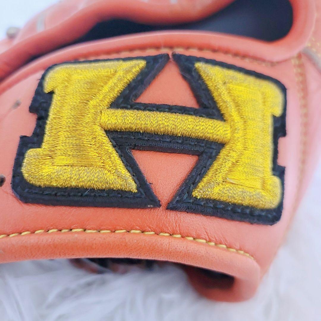 Hi-Gold OKG-6124己極軟式グラブ二塁手遊撃手Fオレンジ右投げ野球用