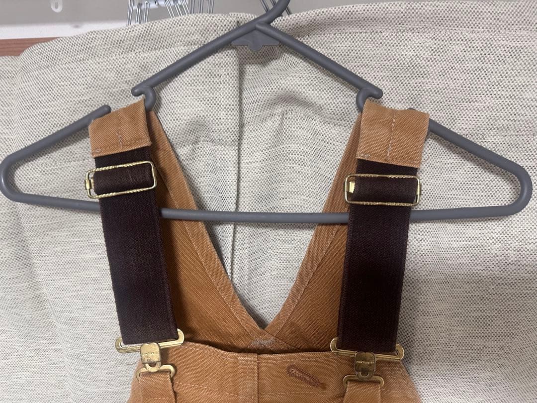 ★美品★ Carhartt ブラウンオーバーオール34×32（メンズL相当）