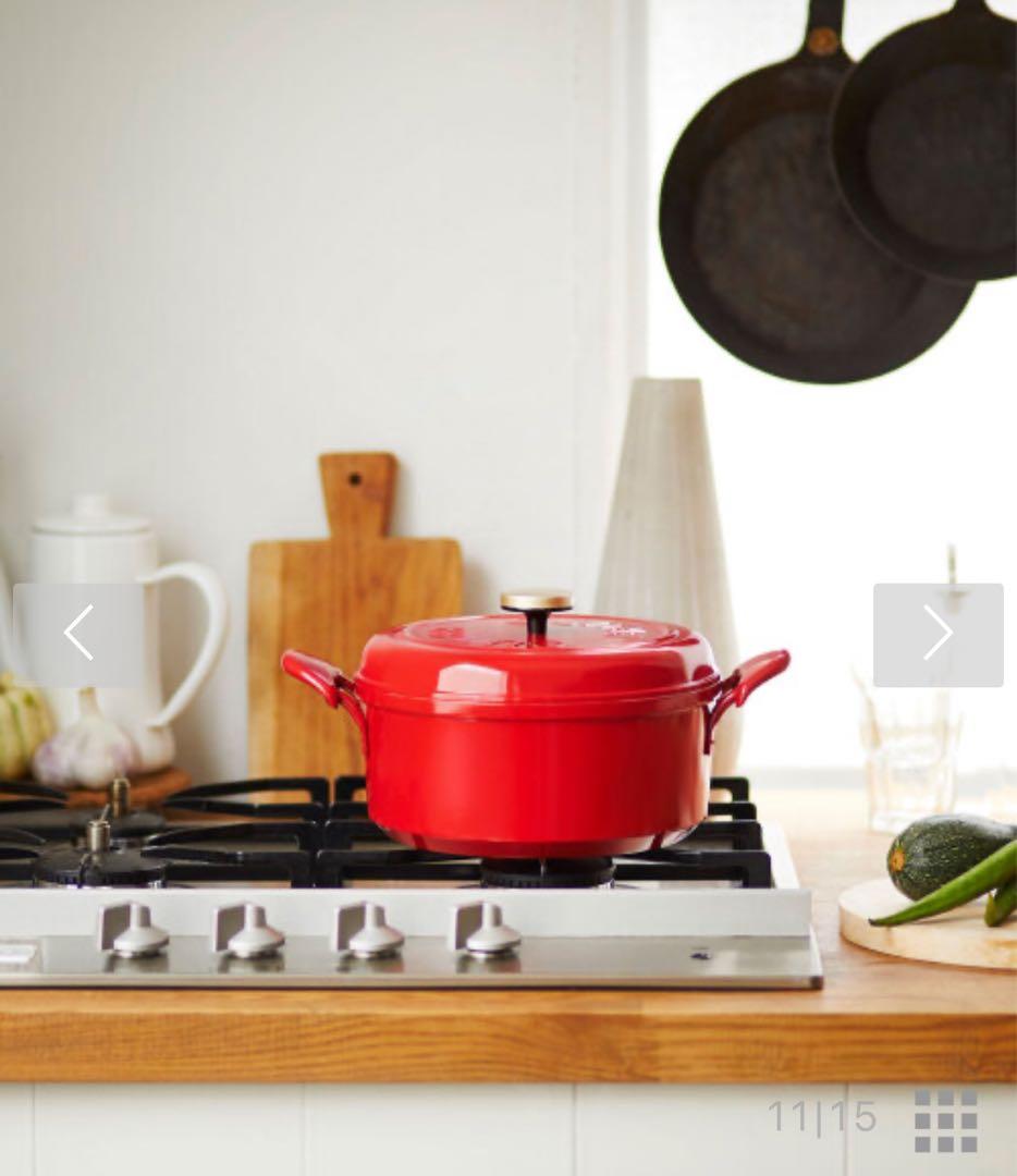 【新品未使用】BRUNO ブルーノ マルチグリルポット レッド BOE065