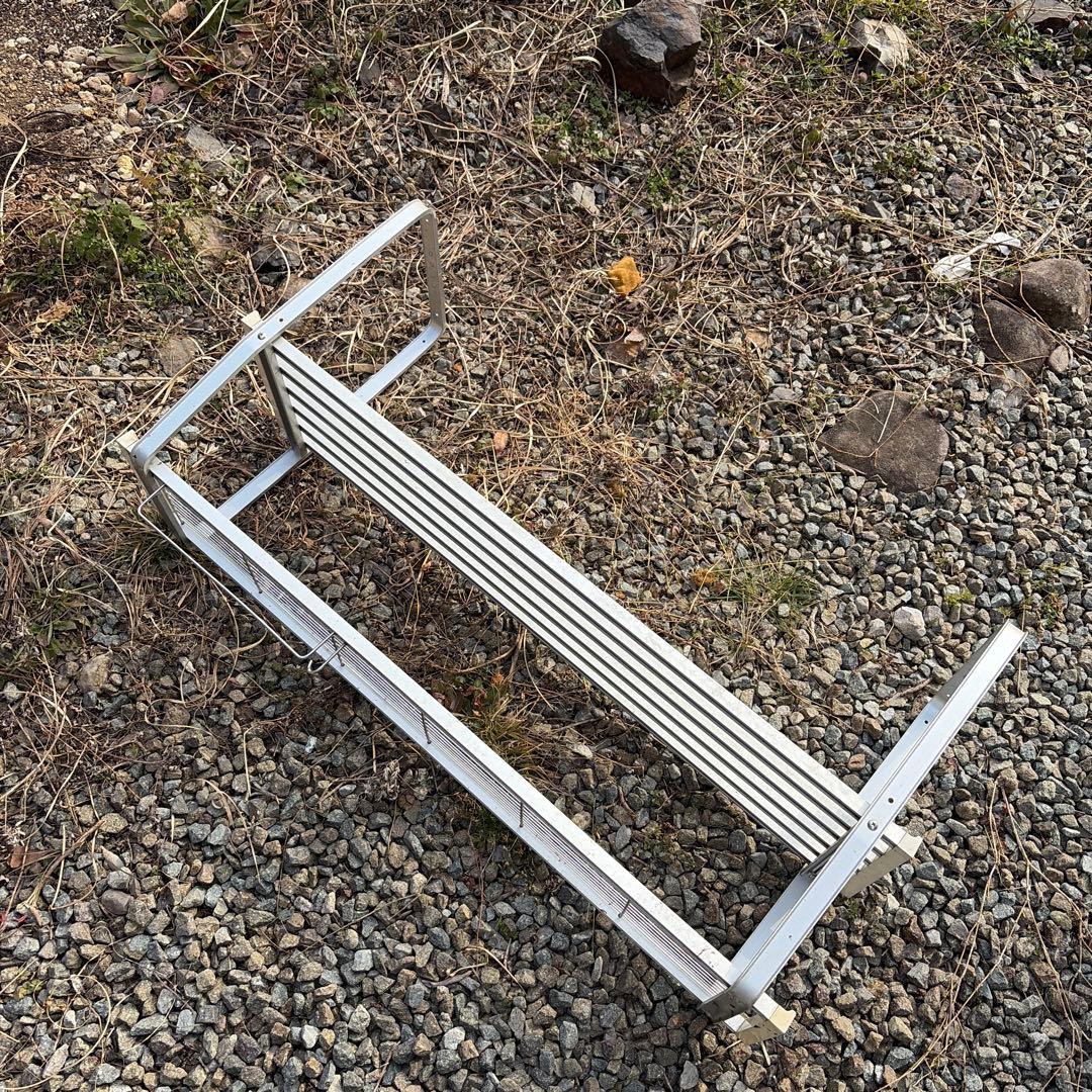 HOKUSEIアルミ製 キッチン吊り棚　昭和レトロ　２段　網棚　ホクセイ