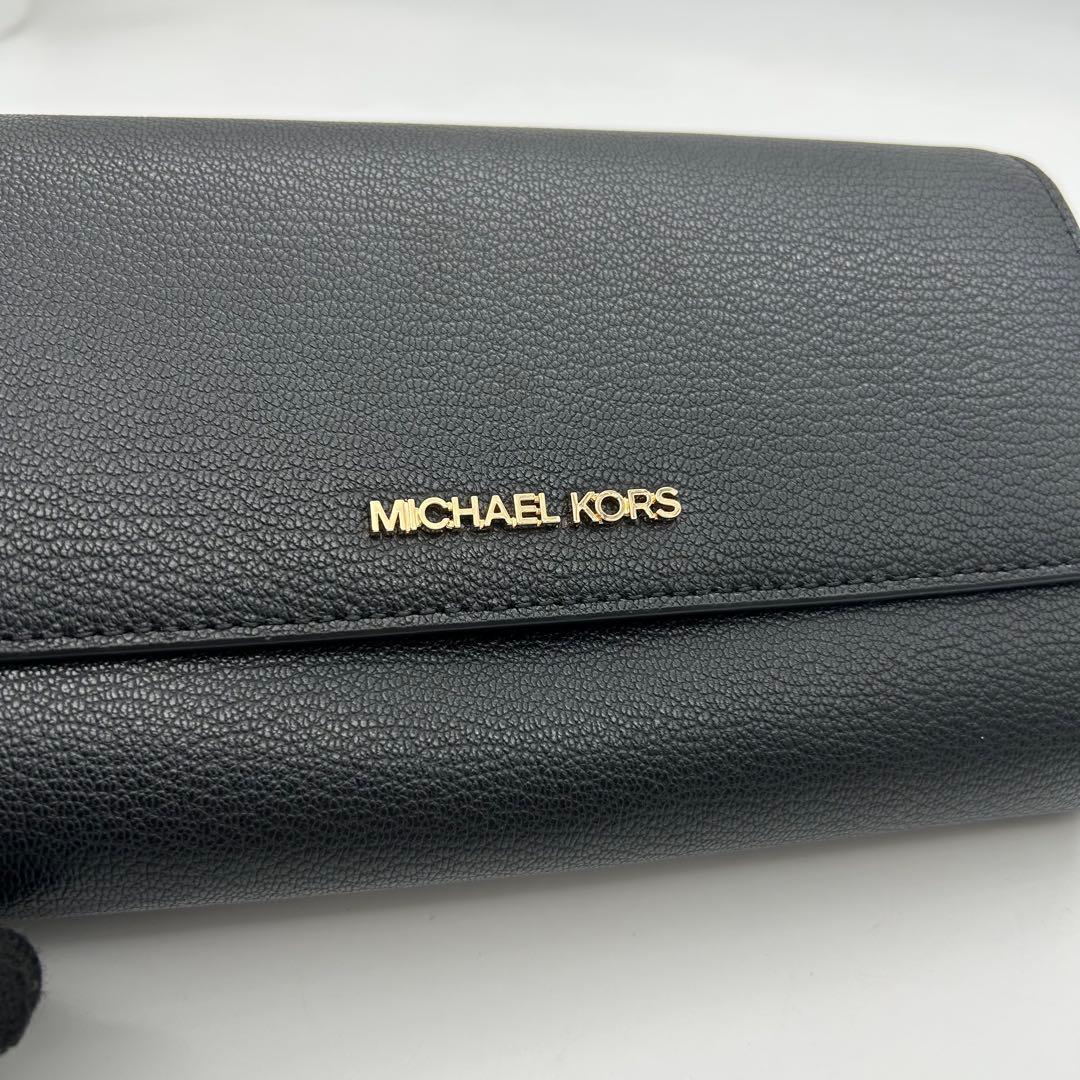 未使用級　マイケルコース　ショルダーウォレット　バッグ　財布　レザー　斜め掛け◎