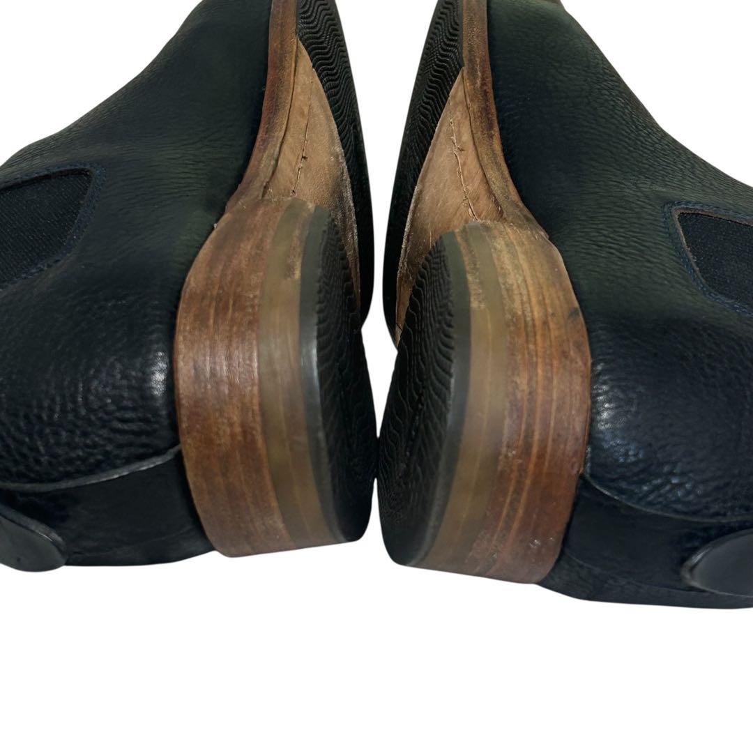 ピュア フェイト×45R サイドゴアブーツ ダークネイビー 39 25