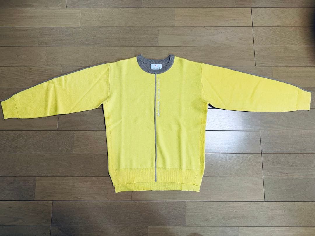 JUN & ROPE レディース バイカラー 長袖 ニット イエロー ベージュ