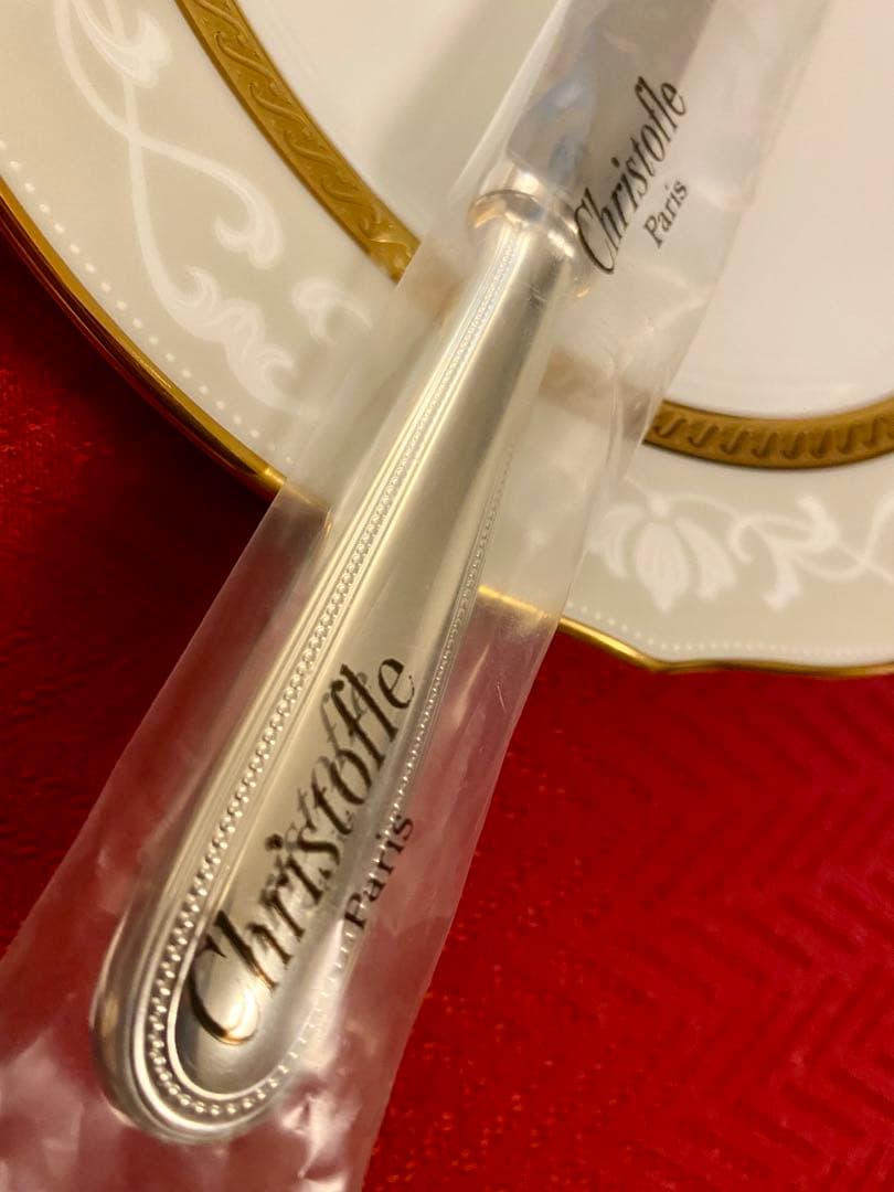 【クーシャンクーさま専用商品】クリストフル パール デザートナイフ ペアセット