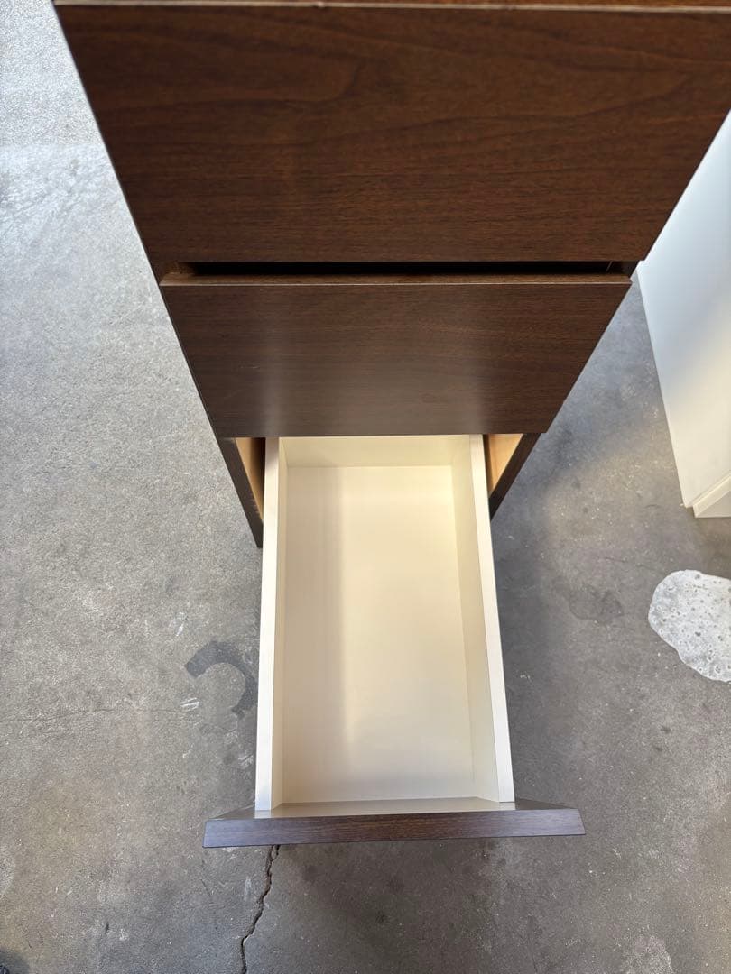 デスクサイド収納ラック ダークブラウン