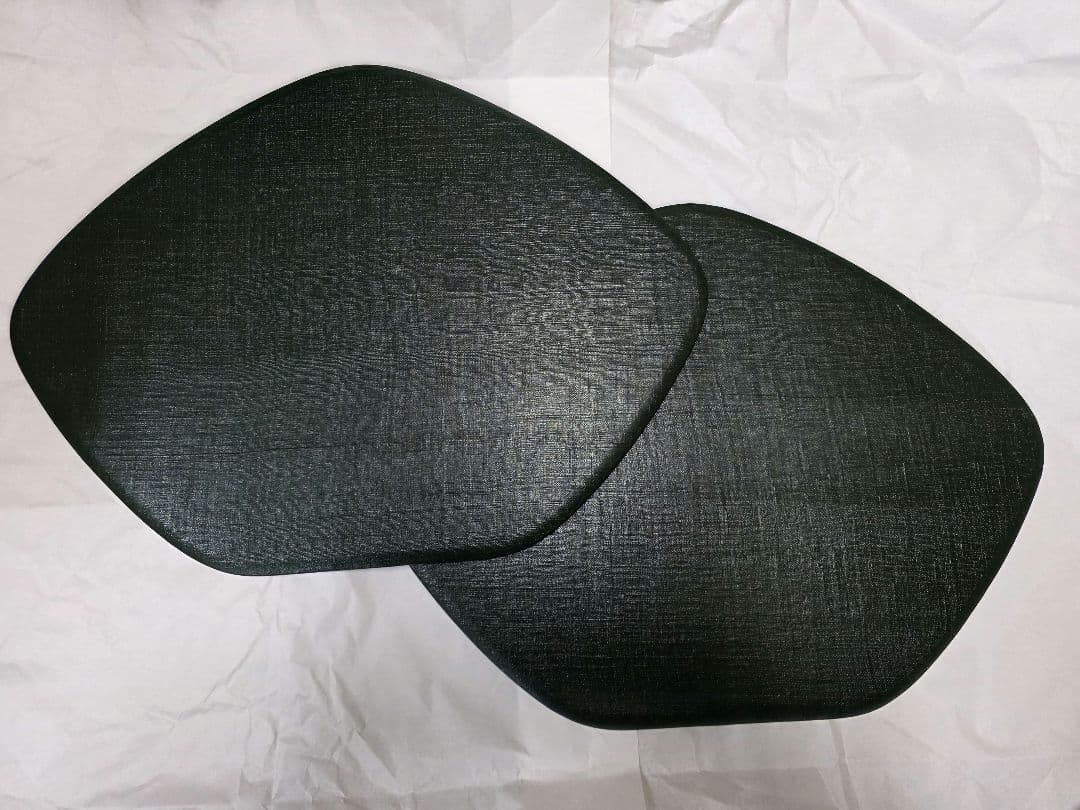 木製　漆塗　グリーン布張　折敷　2枚　木製　蓋付二段長手箱　漆　黒　2組　超得