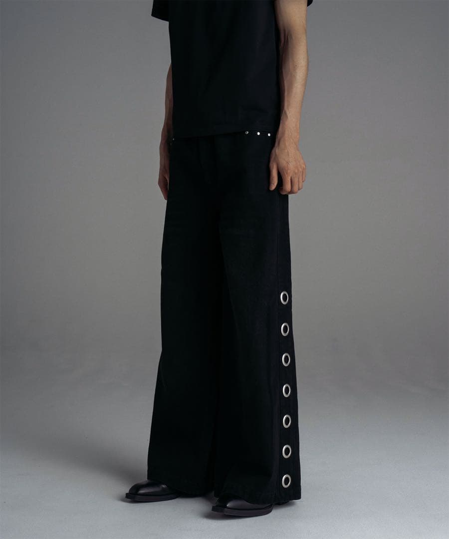 パンツ jent louis Eyelet Baggy Denim pants
