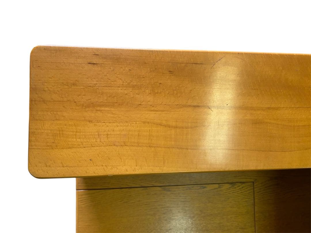 カリモク 60 コーナーボード ★隠しチェスト付 コーナーテーブル ウッド調