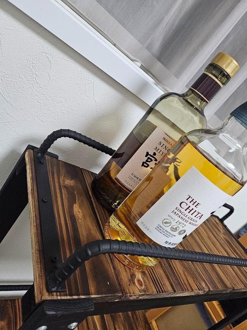 ウィスキーラック　男前インテリア　棚　インダストリアル　収納　お酒　多肉 915