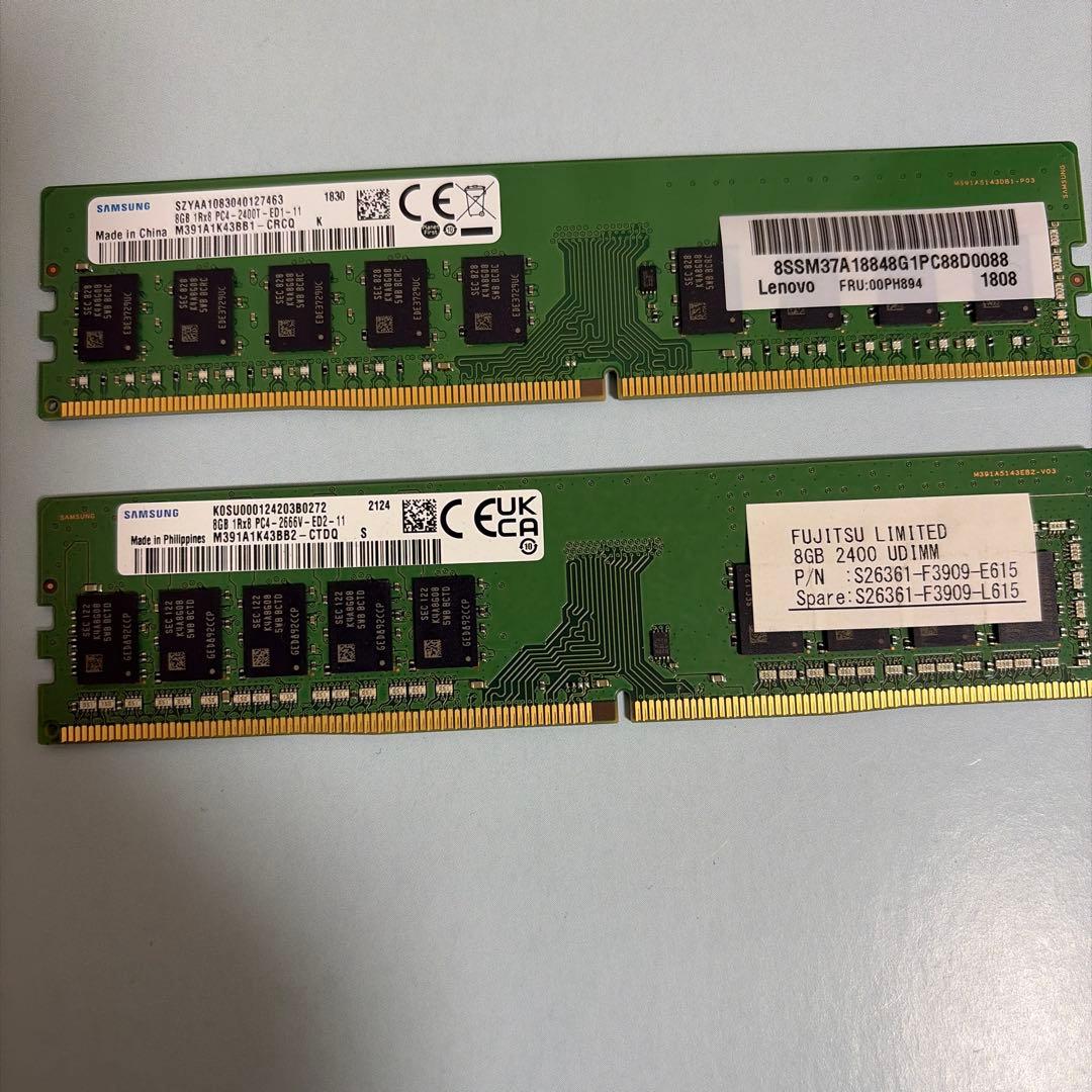 dDR4 8GB 2400 UDIMM メモリ