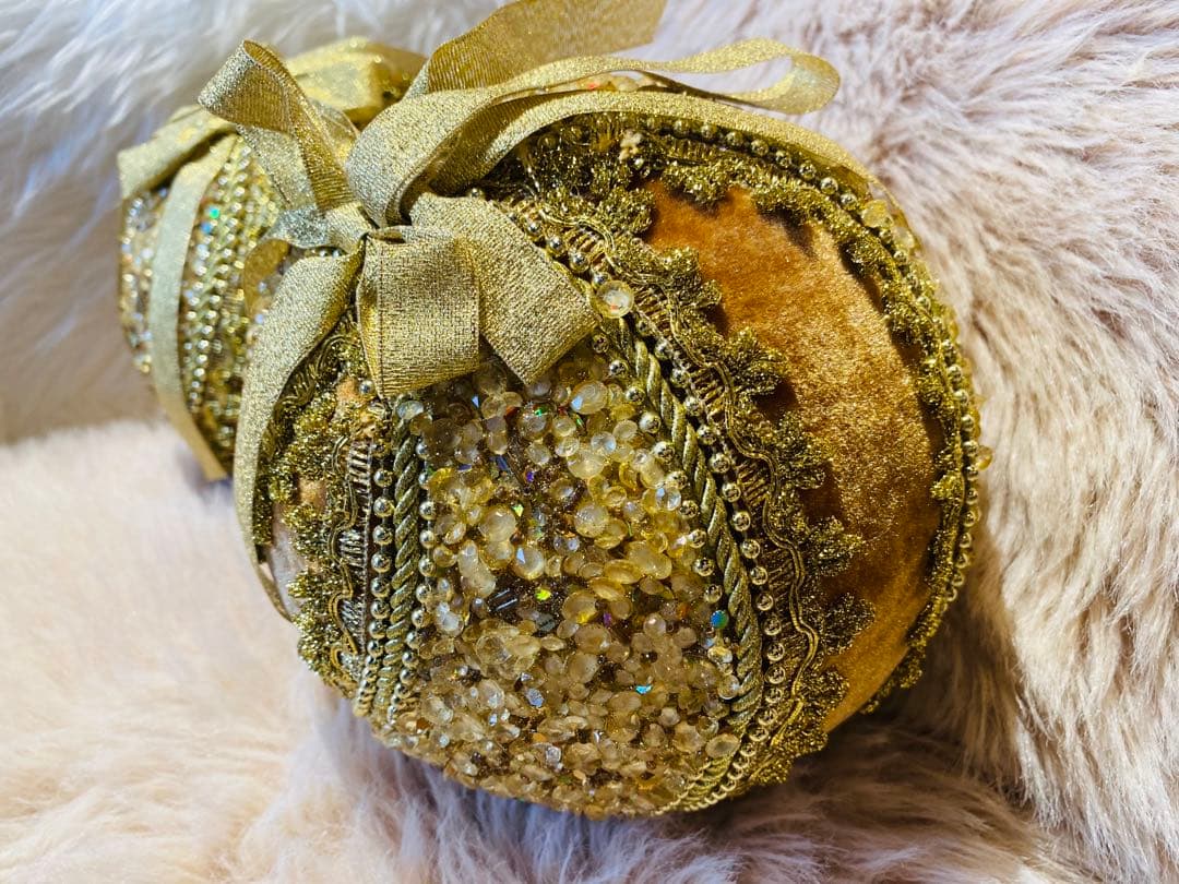 クリスマスオーナメント　ゴールド　ボール クリスマス用 2個セット