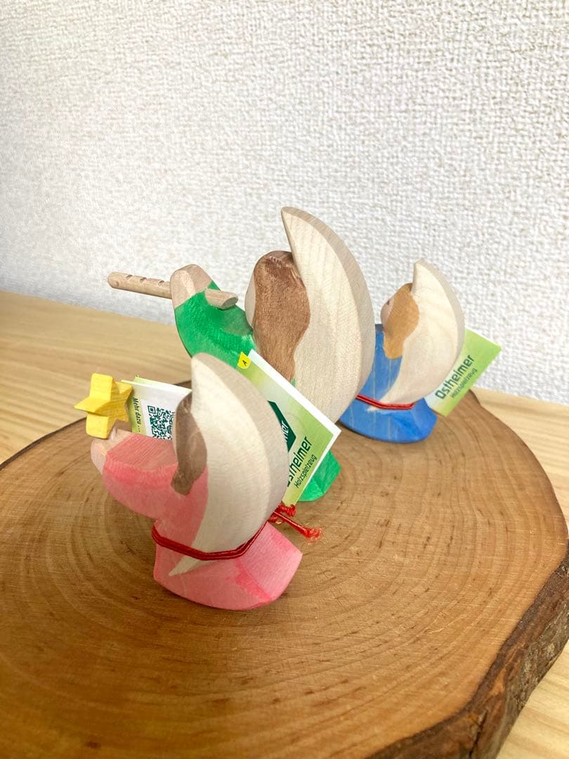 【Ostheimer】Angel with flute 笛を吹く天使 3点セット