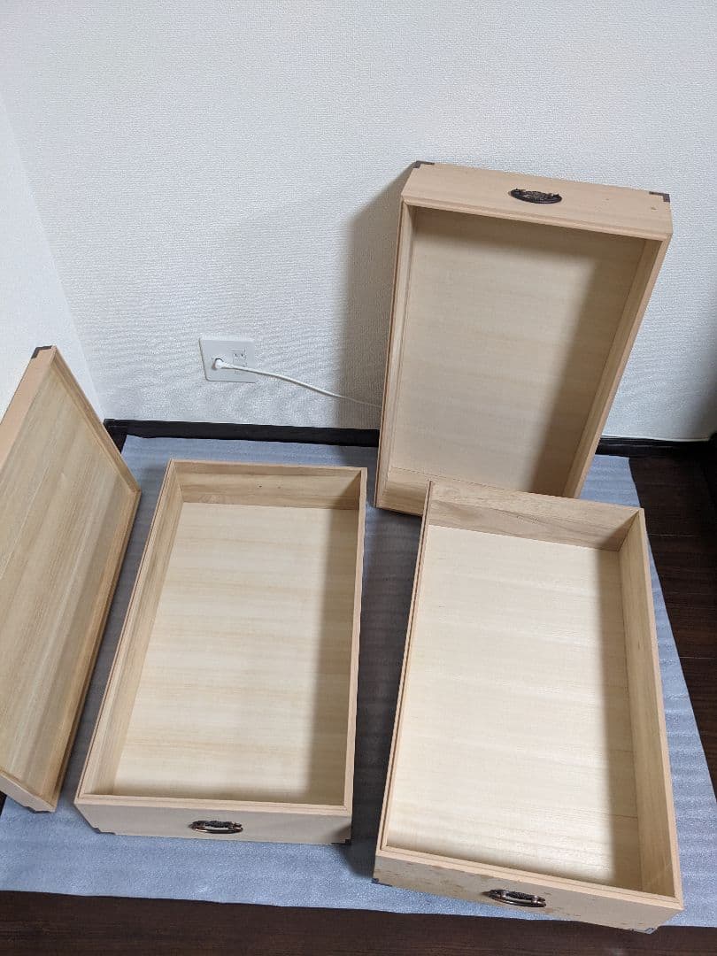 総桐 収納ケース 3段 キャスター付き 押入れ収納