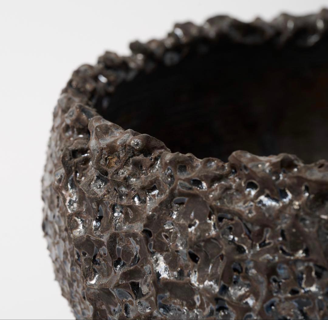 希少 RAW LIFE FACTORY RLF 鬼嫁 (大) 窯変 真黑 植物鉢