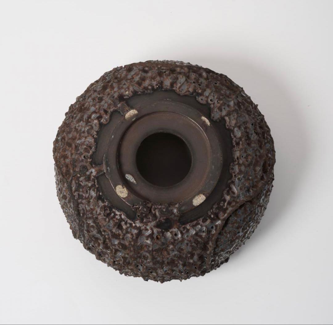 希少 RAW LIFE FACTORY RLF 鬼嫁 (大) 窯変 真黑 植物鉢