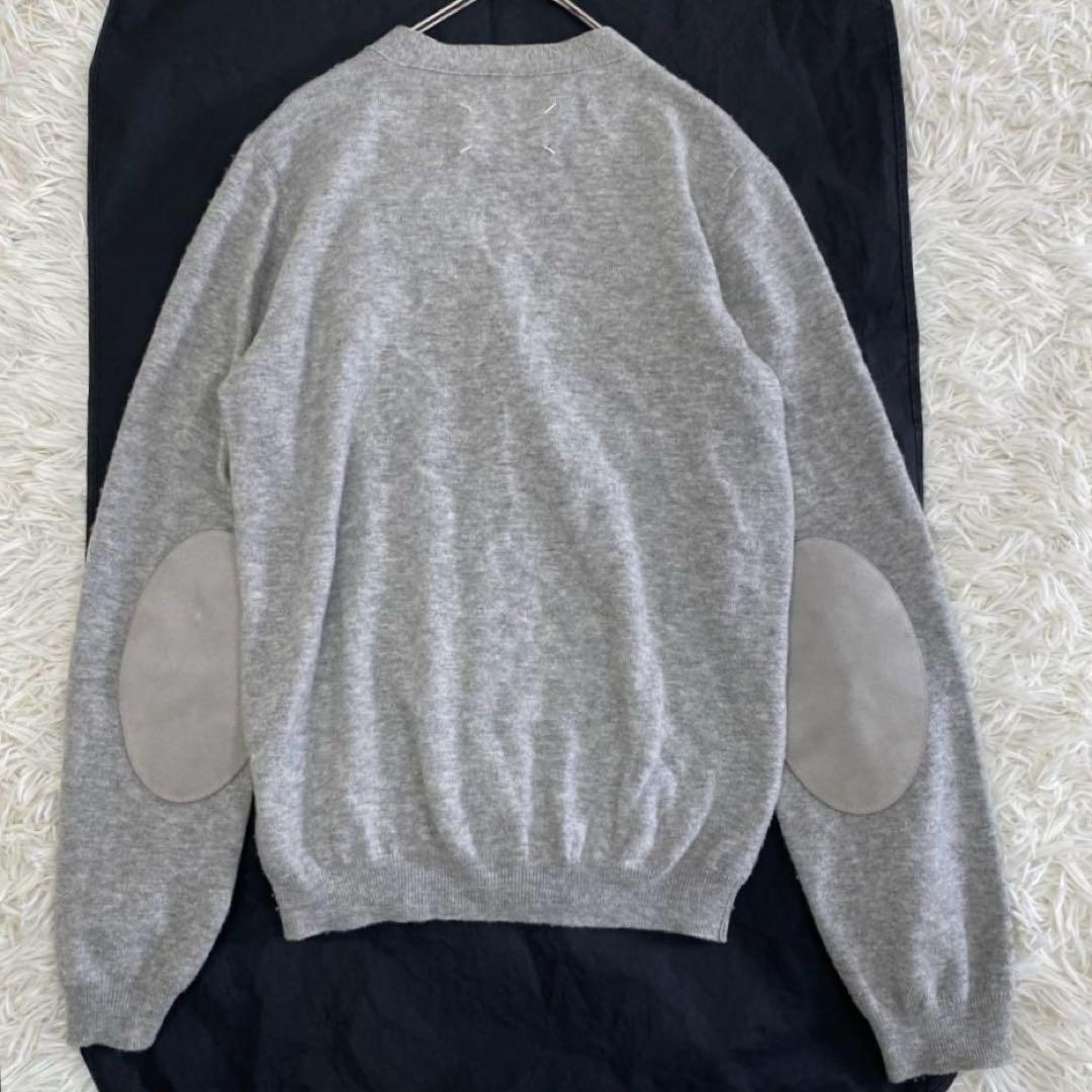 【美品✨】メゾンマルジェラ 4 エルボーパッチ 長袖 Vネック カーディガン M