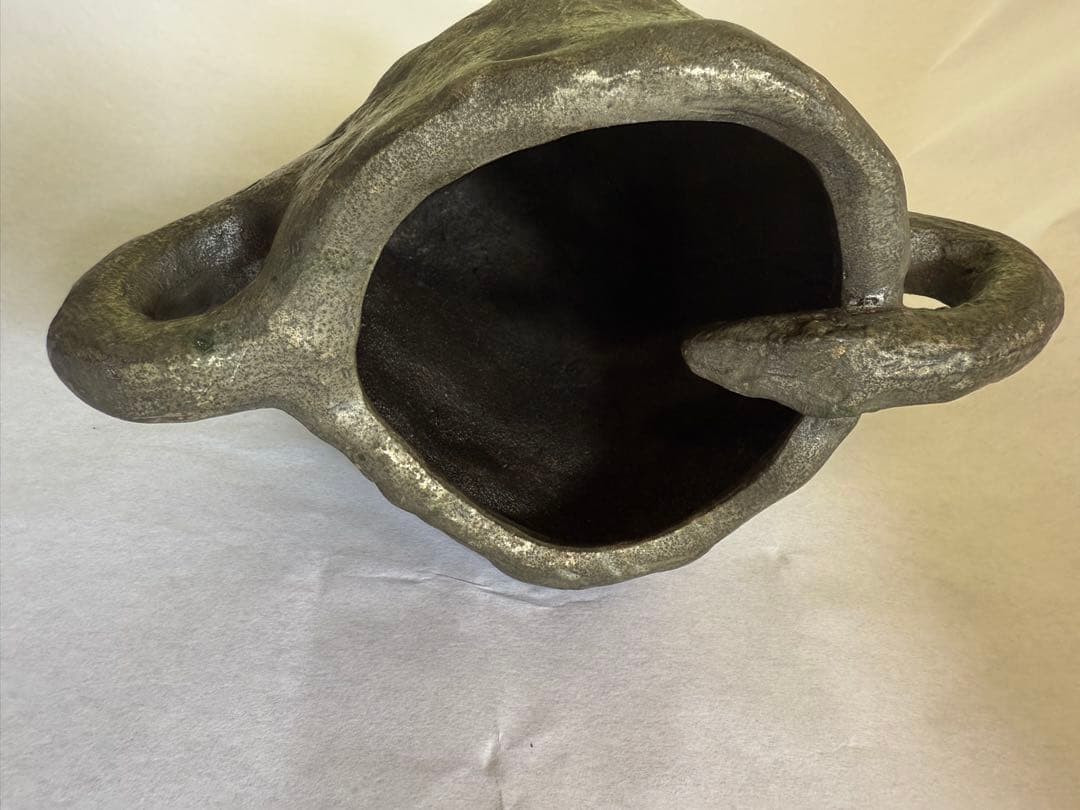 北村西望造1977年作品 干支　蛇　へび　ブロンズ製　ブロンズ 置物 時代物