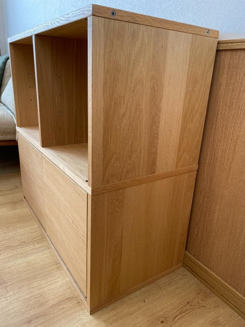 【無印良品】スタッキングキャビネット オーク材 W82.5cm