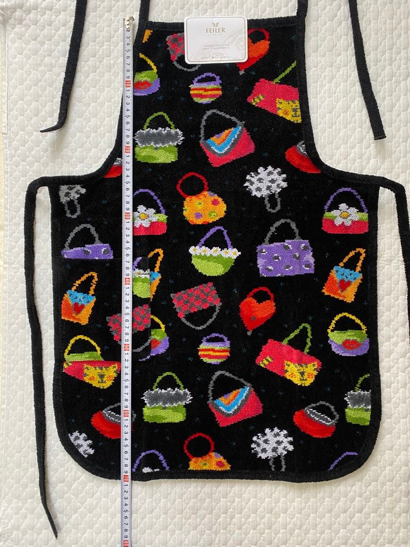 フェイラー FEILER エプロン タオル地 ポケット付き 小学生高学年調理実習