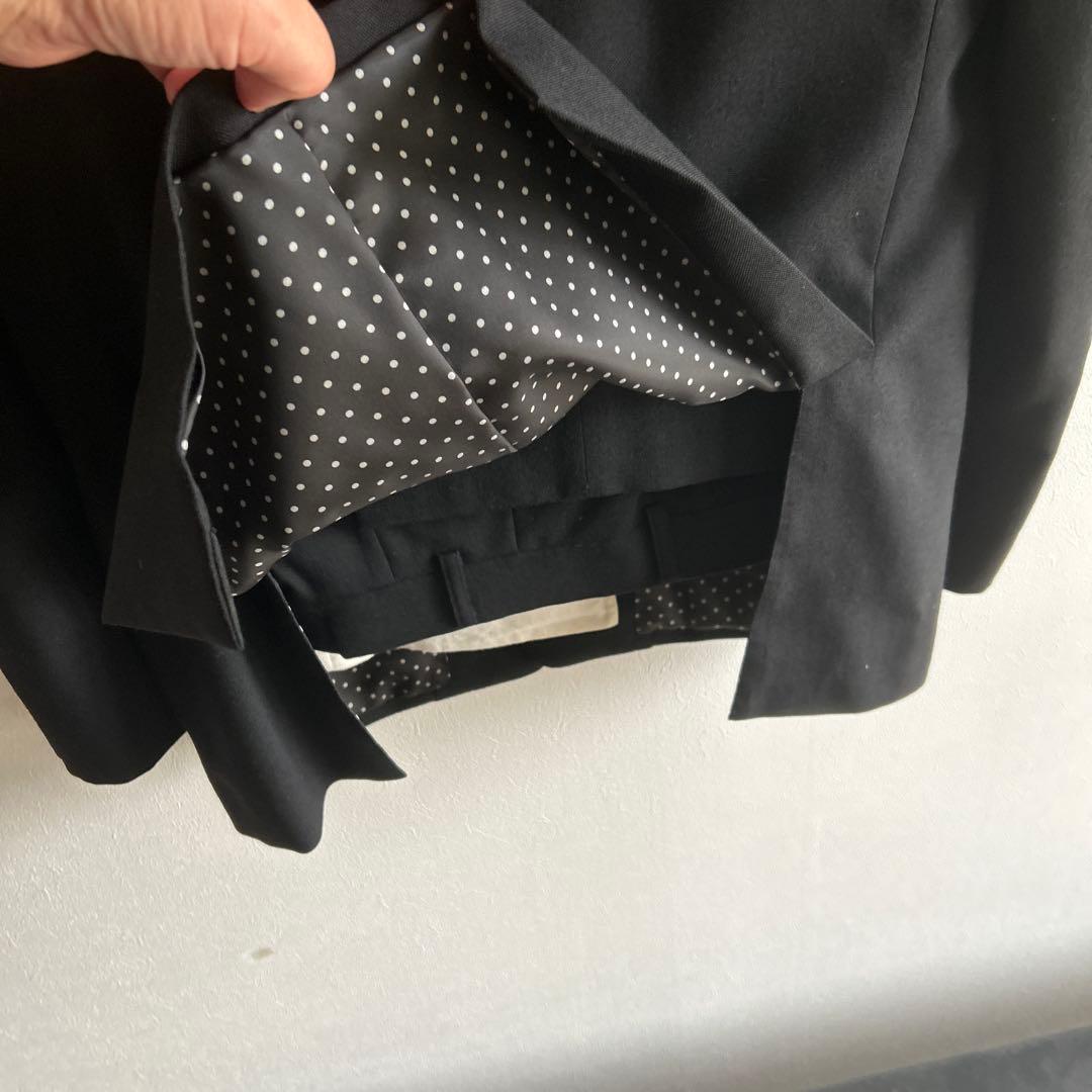 ブラック シングルブレスト スーツジャケット