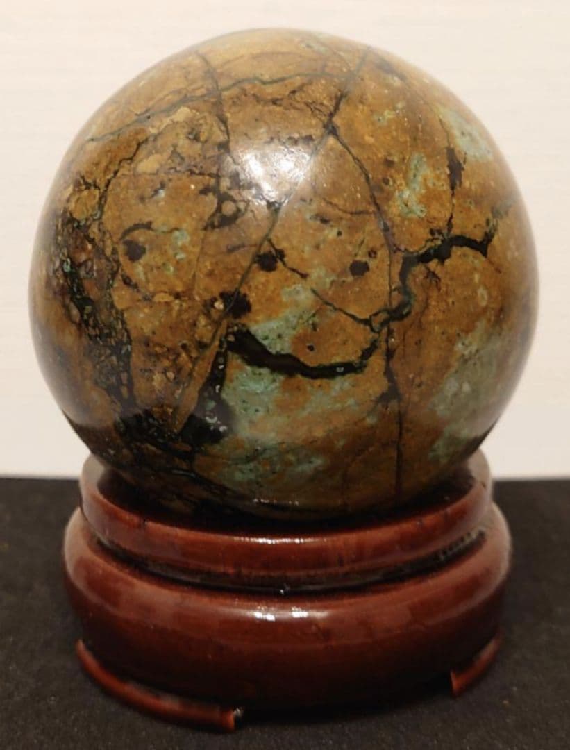 天然石　クリソコラ【約58ミリ　丸玉】