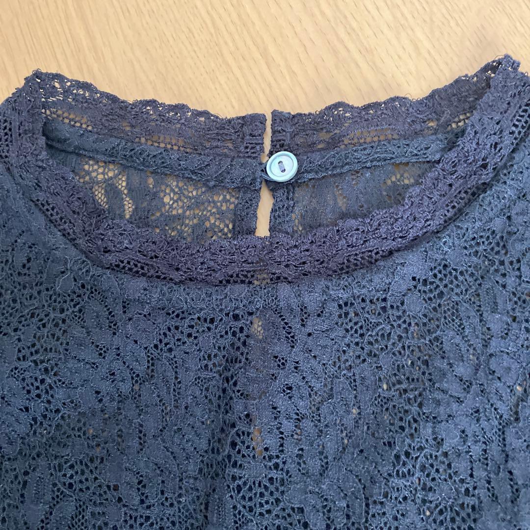 ＊IENA リーフレースブラウス　ブラック　未使用＊