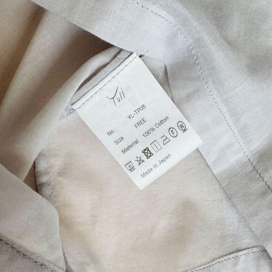 【美品】yoli simple blouse シンプルブラウス ライトグレー