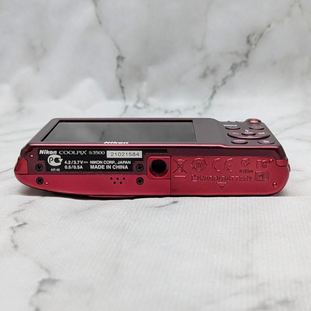 ​Nikon ニコン COOLPIX S3500 レッド デジカメ コンデジ