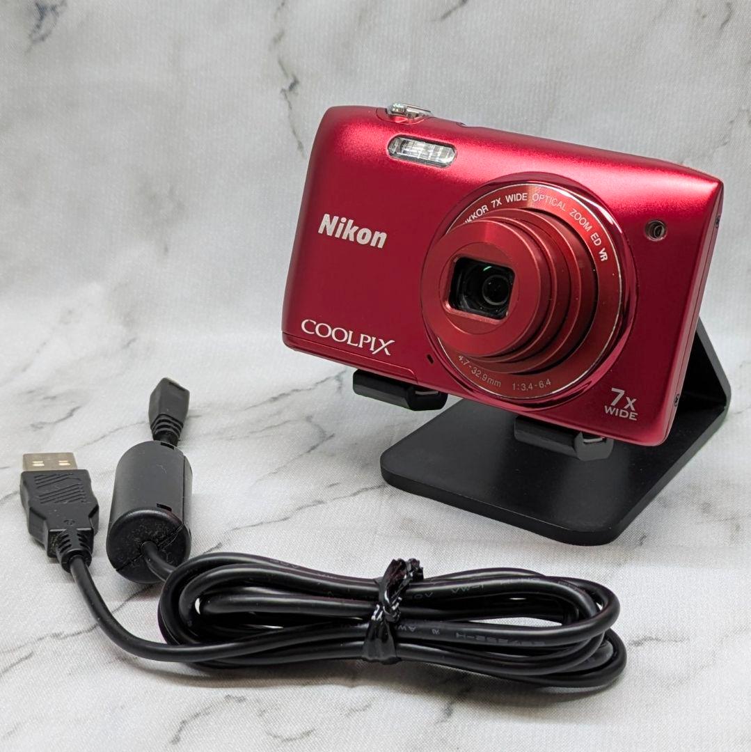 ​Nikon ニコン COOLPIX S3500 レッド デジカメ コンデジ